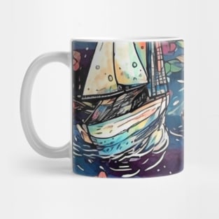 Sailing boats pattern Mug